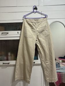 Cream Wide Leg Pants