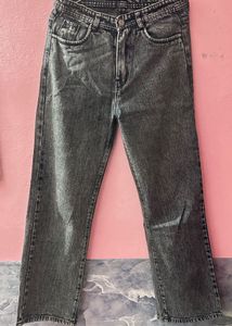 Washed Black Denim Jeans