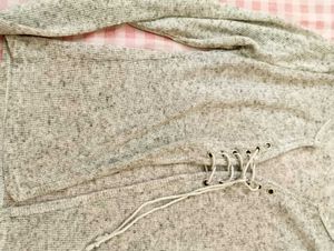 Lace-Up Knit Top