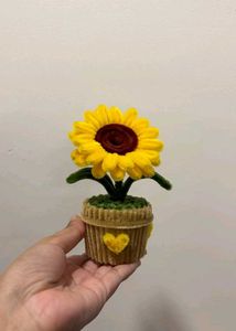 Cute Potted Sunflower Decoration