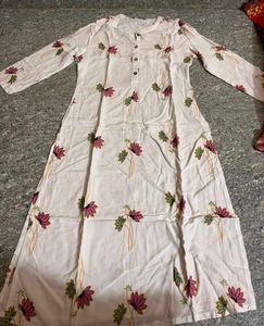 Floral Print Cotton Kurta