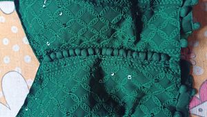 Stylish Green Sequin Blouse