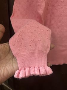 Bossini Cute Pink Ruffled Knit Top