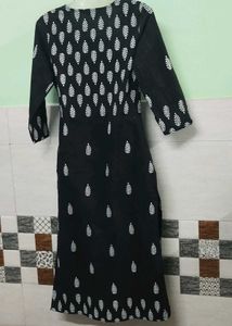 Black Printed Kurta