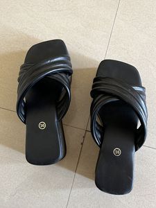 Black block heels