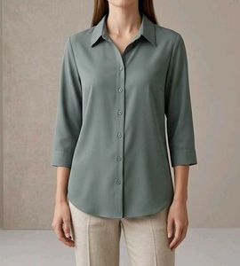 Classic 3/4 Sleeve Button-Up Shirt