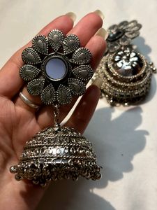 Oxidize Silver Earrings