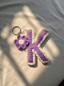 Costumize Crochet Letter Keychain