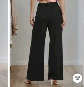 Black Wide Leg Trousers - On Trend