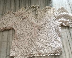 Elegant Lace Top with Ruffle Detail