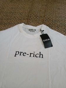 Branded"pre-rich" Crop Baggy Top