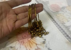 Summer Sale🔥 Golden Ghunguru Design Bangles