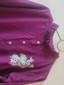 Korean Embroidery Maxi Dress