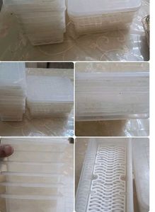 Set of Clear Plastic Storage Containers