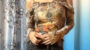 Y2K print casual top