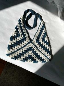 Handmade Crochet Granny Square Tote
