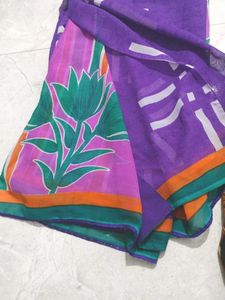 Vibrant Printed Saree