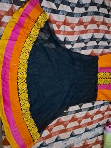 Colorful Embroidered Ethnic Gown