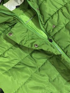 Lime Green Puffer Jacket with Hood