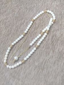 Pearl mix gold chain