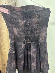 Strapless Pleated Mini Dress
