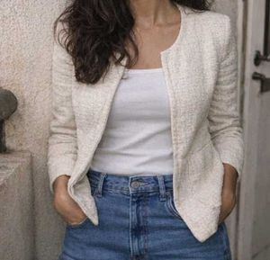 Imported Elegant Tweed Jacket blazer