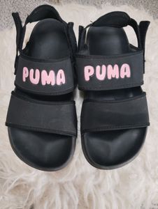 PUMA Black &amp; Pink Slides - Size 4(37)
