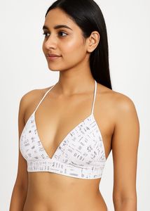 White Printed Triangle Blouse