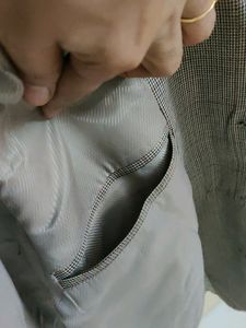 44" Checked Brown Blazer