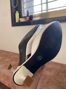 Shoetopia White Chain Loafers