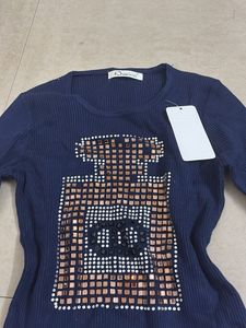 Sparkly Perfume Bottle Graphic Knit Top