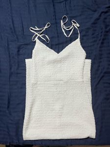 lulu &amp; Sky White Solid Sleeveless Maxi Dress