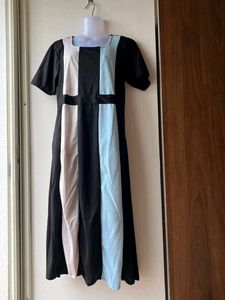 Colorblock A-Line Dress