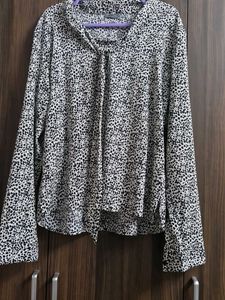 Chic Animal Print Blouse