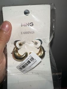MNG Gold Hoop Earrings