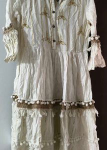 off white boho dress
