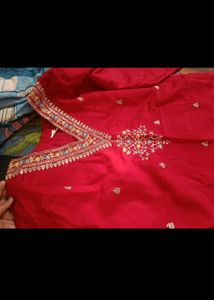 Cotton silk kurta pant set with dupatta
