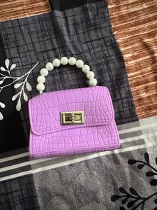 Lilac Croc Mini Bag