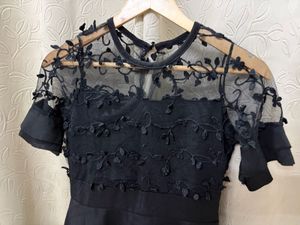 Elegant Black Lace Mini Dress