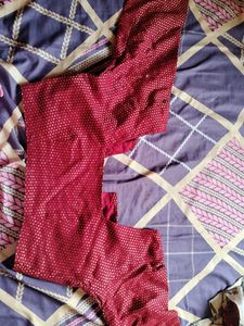 Maroon Polka Dot Blouse