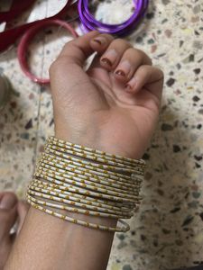 Pink &amp; Gold Bangle Set