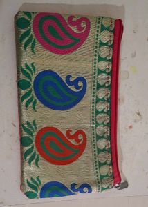 Embroidered Paisley pauch  Bag
