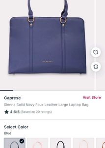 Caprese Blue Laptop Bag-50% discount