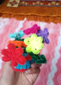 Handmade Pipe Cleaner Flower Vase