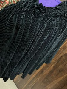 Ginger Party Wear Set – Sequin Top &amp; Black Pleated