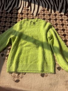 parrot green sweater
