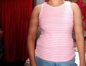 Pink Striped Tank Top