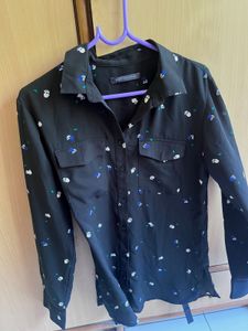 marks and spencer formal Black Shirt