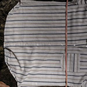 Striped Button-Up Shirt