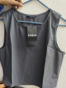Gray Sleeveless Co-ord Set